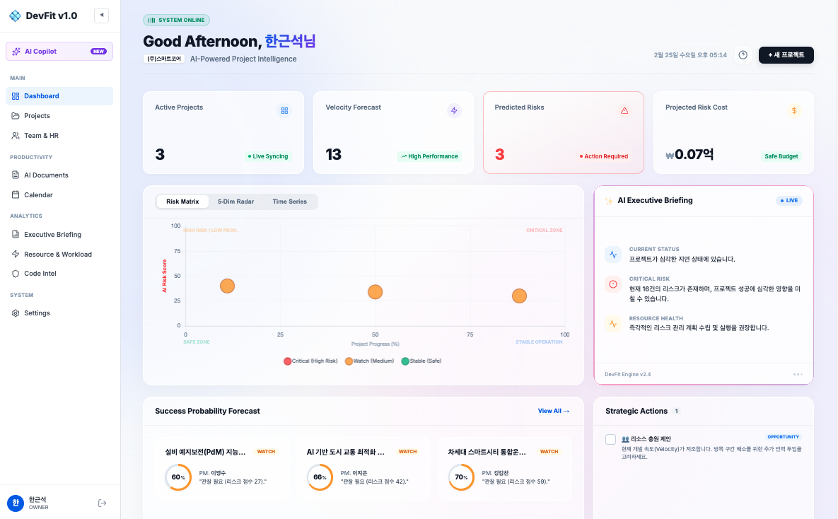 DevFit.ai screenshot